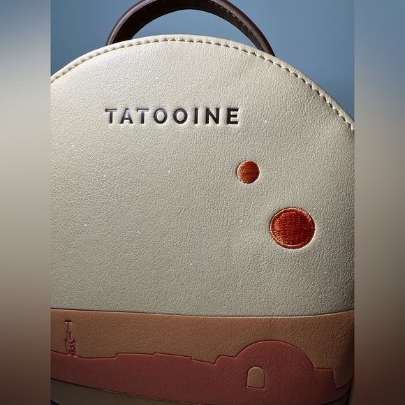 Star Wars Loungefly Tatooine Mini Bookbag with Pouch (only one strap) - Picture 10 of 16